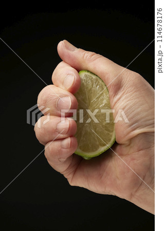 ライムを手で絞る 114678176