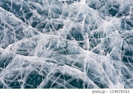 Ice texture original beautiful blue design pattern 114678581