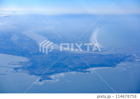 利根川河口上空 利根川河口上空 114678758
