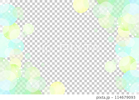 Watercolor style green fantastic polka dot background 114679093