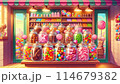 カラフルなお菓子屋さん 114679382