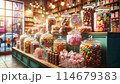 カラフルなお菓子屋さん 114679383