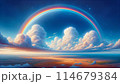 壮大な空と虹 114679384