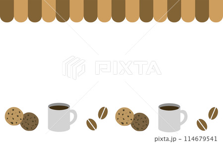 コーヒーとクッキーのフレーム コーヒーとクッキーのフレーム 114679541