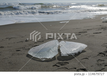 大津海岸のハート型のジュエリーアイス 114679727