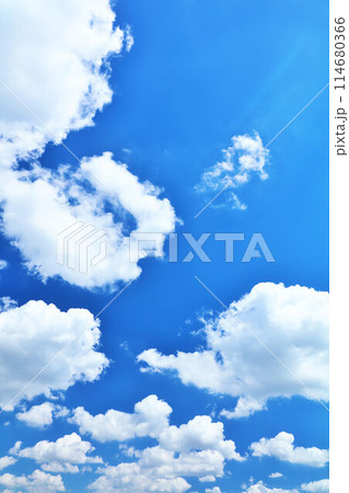 夏の青空と雲 114680366