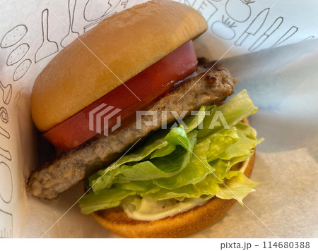和牛テリヤキバーガー 肉汁あふれる和牛バーガー 和牛テリヤキバーガー 肉汁あふれる和牛バーガー 114680388