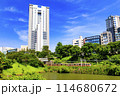 東京都　千代田区　富士見　旧江戸城外堀と中央線 114680672