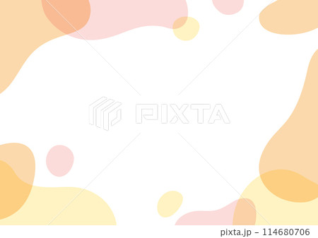 カラフルな液体風パターンのフレーム 114680706