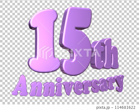 3DCG characters "15th Anniversary/15th Anniversary" Purple, Purple 114681622