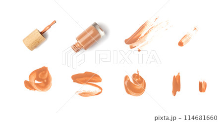 Nail Polish Splash Isolated, Natural Manicure Varnish Drops, Enamel Spill, Beige Nailpolish Blob Nail Polish Splash Isolated, Natural Manicure Varnish Drops, Enamel Spill, Beige Nailpolish Blob 114681660