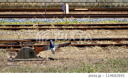 小湊鉄道五井駅の線路転換装置 小湊鉄道五井駅の線路転換装置 114682691