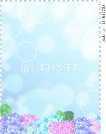 Background material: Watercolor hydrangea frame 114682782