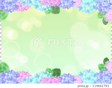 Background material: Watercolor hydrangea frame 114682791