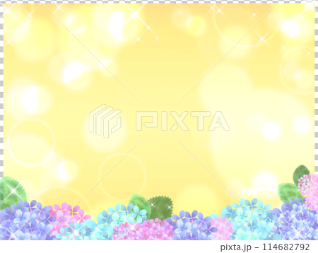 Background material: Watercolor hydrangea frame 114682792