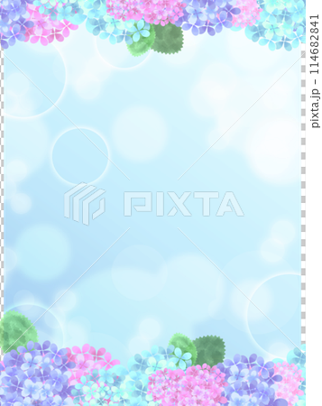 Background material: Watercolor hydrangea frame 114682841
