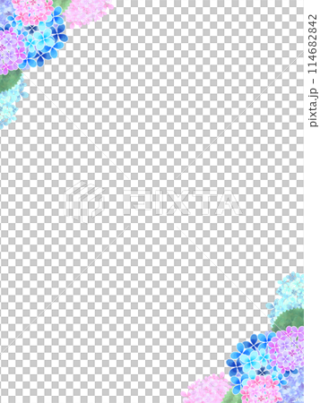 Background material: Watercolor hydrangea frame 114682842