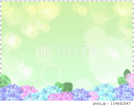 Background material: Watercolor hydrangea frame 114682847