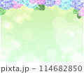 背景素材　水彩タッチの紫陽花フレーム 114682850