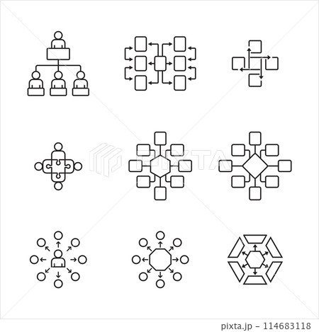 mind map man arrow line Icon, vector illustration. 114683118