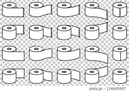 各種形狀的磁帶的向量插圖集 114683607