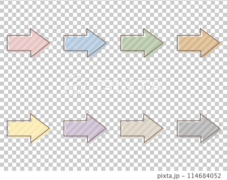 版ズレな矢印のアイコンセット 版ズレな矢印のアイコンセット 114684052