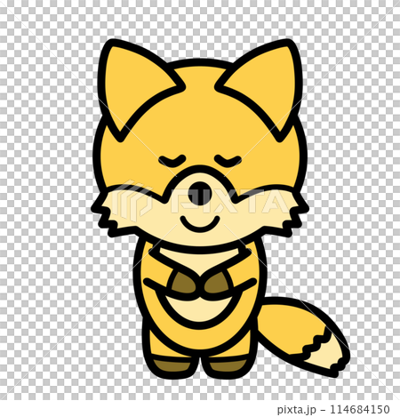 Bowing fox 114684150