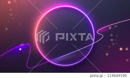 Simple Abstract Background in Minimalist Style with Neon Glow 114684590