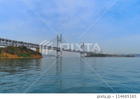 【岡山県】瀬戸大橋周遊観光船から見る瀬戸大橋 114685165