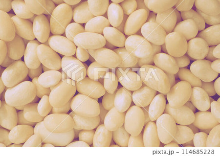 Fresh beans haricot for making stews, vegetable soups Fresh beans haricot for making stews, vegetable soups 114685228