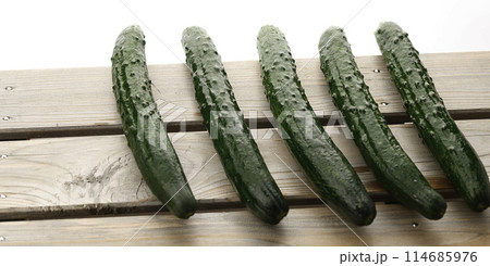 きゅうり (白背景) 114685976