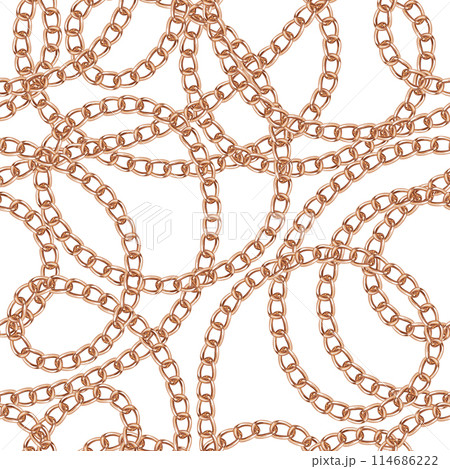 Pink gold chain seamless pattern ornament for print design vector illustration Pink gold chain seamless pattern ornament for print design vector illustration 114686222