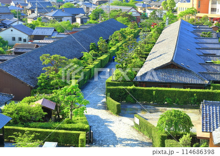 【三重県】晴天の松阪公園の御城番屋敷（殿町公園） 114686398