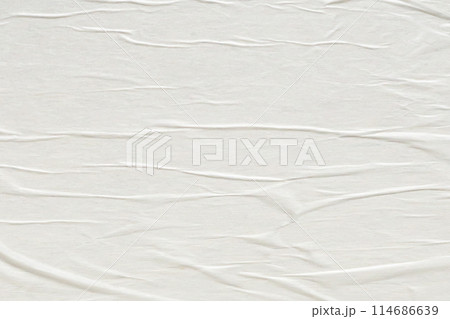 White blank crumpled and creased paper poster texture background White blank crumpled and creased paper poster texture background 114686639