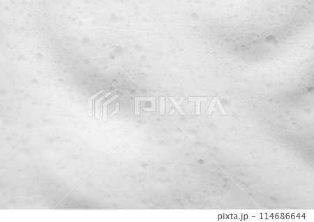 Abstract white soap foam bubbles texture background 114686644