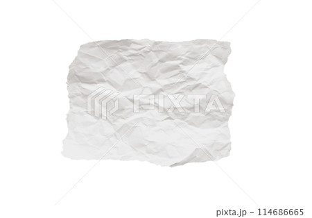 piece of white paper tear isolated on white background 114686665