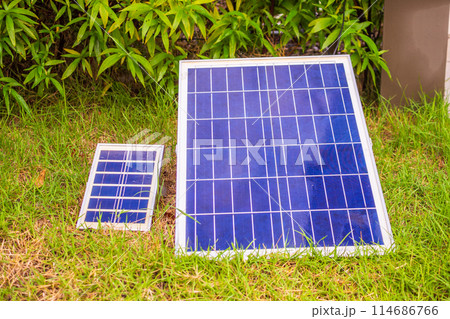 solar panel in the house garden 114686766