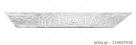 silver foil adhesive tape isolated on white background 114687038