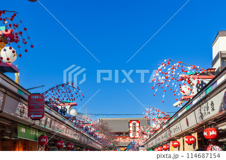正月の浅草 東京正月風景 正月の浅草 東京正月風景 114687154