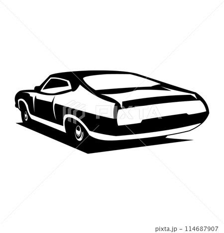 1973 Ford car logo. isolated on white background view. Best for badges, emblems, icons, car industry and available in eps 10. 1973 Ford car logo. isolated on white background view. Best for badges, emblems, icons, car industry and available in eps 10. 114687907
