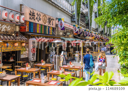 日本の東京都市景観 5月・新緑の季節を迎えた渋谷駅前の渋谷横丁などを望む。外国人の姿も=17日 日本の東京都市景観 5月・新緑の季節を迎えた渋谷駅前の渋谷横丁などを望む。外国人の姿も=17日 114689109