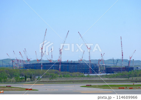千歳空港から見た工事現場 千歳空港から見た工事現場 114689966