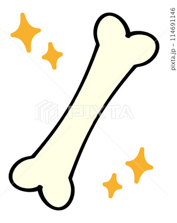 シンプルな骨のイラスト素材 114691146