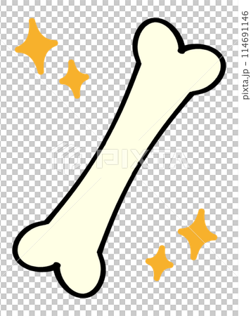 シンプルな骨のイラスト素材 114691146