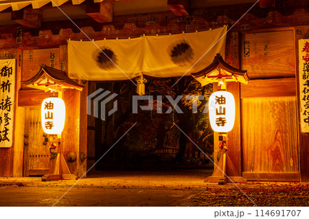 静岡県袋井市村松　油山寺と境内の風景 114691707