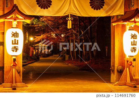 静岡県袋井市村松　油山寺と境内の風景 114691760