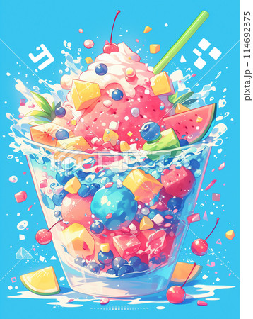 涼しげ パフェ氷 涼しげ パフェ氷 114692375