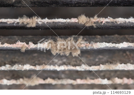 エアコンのファンの汚れ カビ ホコリ エアコンのファンの汚れ カビ ホコリ 114693129