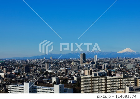 練馬区から見た富士山 練馬区から見た富士山 114693574