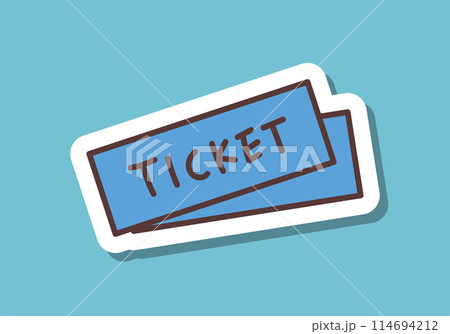 チケットのイラスト シール チケットのイラスト シール 114694212